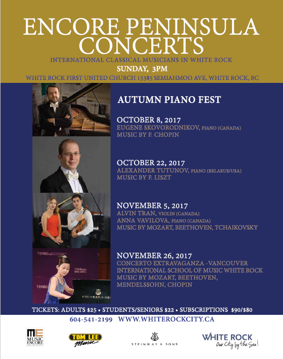 Encore Concerts Autumn Piano Fest 2017